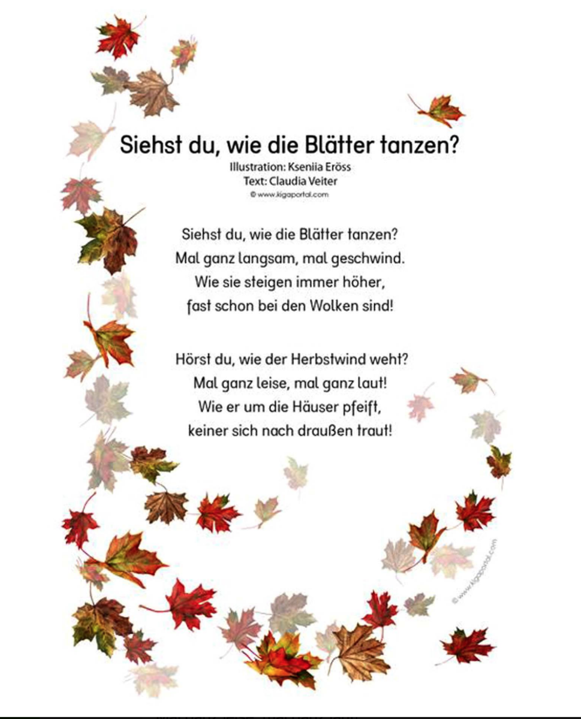 Wie W re Es Heute Mit Einem Herbstlichen Lied KiTaTipp